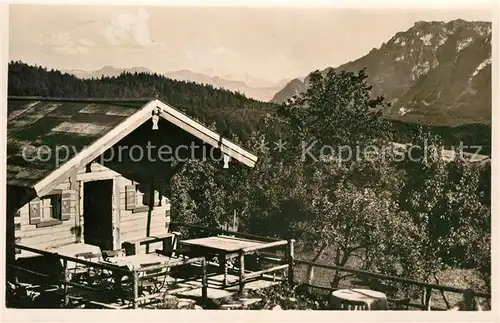 AK / Ansichtskarte Anger_Chiemgau Strobl Alm auf dem Hoegl Blick gegen Dachstein und Untersberg Anger Chiemgau