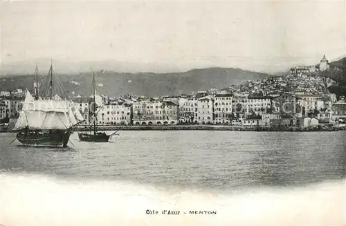 AK / Ansichtskarte Menton_Alpes_Maritimes Port des voiliers Menton_Alpes_Maritimes