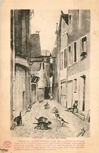 AK / Ansichtskarte Troyes_Aube La Rue des Chats Troyes Aube