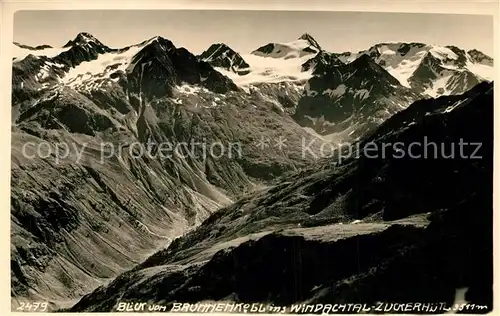 AK / Ansichtskarte Soelden_oetztal Panorama Blick vom Brunnenkogel ins Windachtal Zuckerhuetl Soelden oetztal