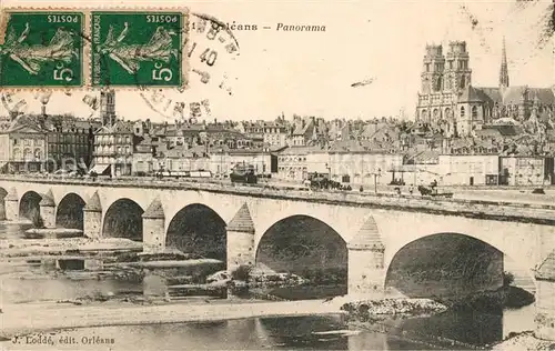 AK / Ansichtskarte Orleans_Loiret Panorama Pont Cathedrale Orleans_Loiret