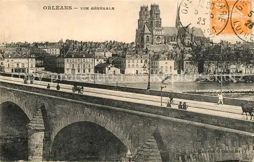 AK / Ansichtskarte Orleans_Loiret Vue generale Pont Cathedrale Orleans_Loiret