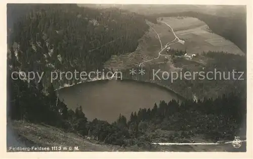 AK / Ansichtskarte Feldberg_Schwarzwald Landschaftspanorama mit Feldsee Feldberg Schwarzwald