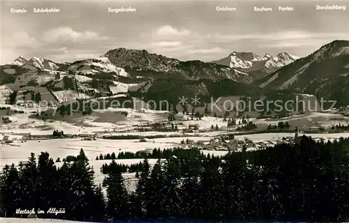AK / Ansichtskarte Wertach Winterpanorama Allgaeuer Alpen Wertach