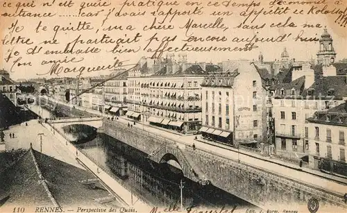 AK / Ansichtskarte Rennes_Ille et Vilaine Perspective des Quais 