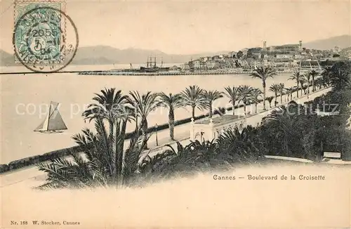 AK / Ansichtskarte Cannes_Alpes Maritimes Boulevard de la Croisette Cannes Alpes Maritimes