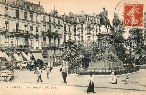AK / Ansichtskarte Lille_Nord Place Richebe Monument Lille_Nord