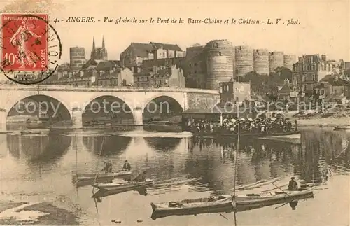 AK / Ansichtskarte Angers Pont de la Basse Chaine et le Chateau Angers