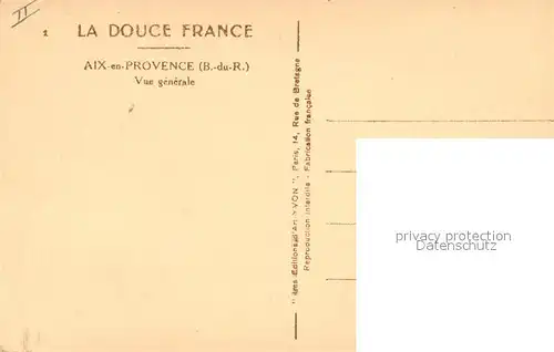 AK / Ansichtskarte Aix en Provence Vue generale Aix en Provence