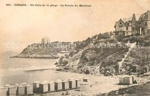 AK / Ansichtskarte Dinard_Ille_et_Vilaine_Bretagne Un coin de la plage Pointe du Moulinet Dinard_Ille