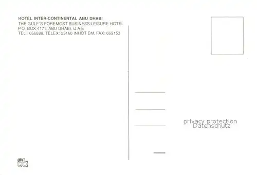 AK / Ansichtskarte Abu_Dhabi Hotel Inter Continental  Abu_Dhabi