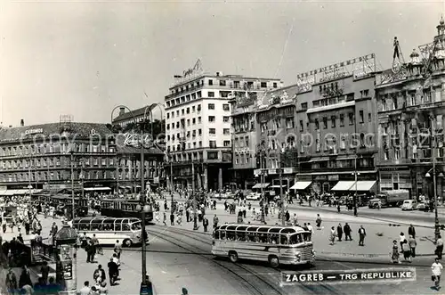 AK / Ansichtskarte Zagreb TRG Republike Zagreb