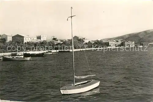 AK / Ansichtskarte Pag Panorama Segelboot Pag