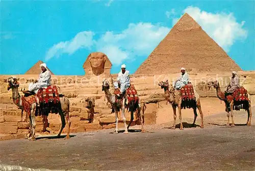 AK / Ansichtskarte Giza Great Sphinx Khephren Pyramid Giza