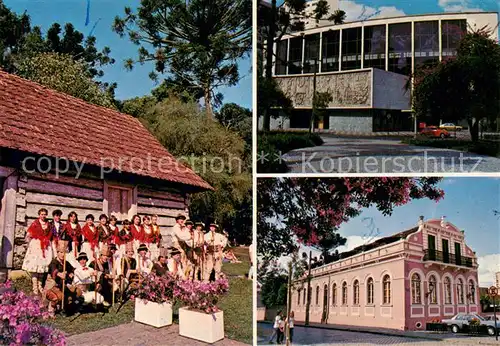AK / Ansichtskarte Curitiba_Parana Grupo Folclorico Polones Parque Joao Paulo II Teatro Guaira Curitiba Parana
