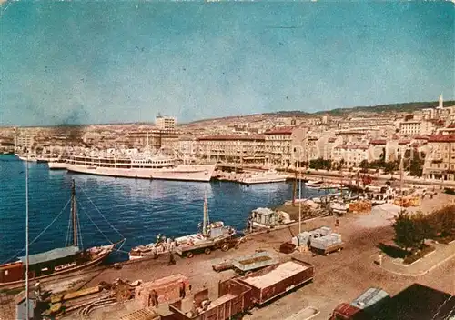 AK / Ansichtskarte Rijeka_Fiume Hafen Stadtpanorama Rijeka Fiume