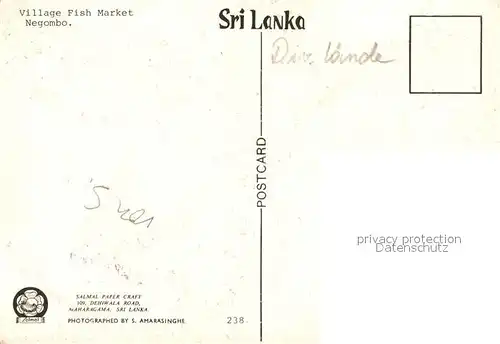 AK / Ansichtskarte Negombo Villa Fish Market Negombo
