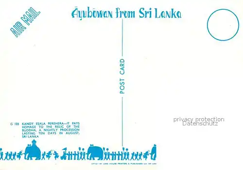 AK / Ansichtskarte Kandy_Sri_Lanka Esala Perehara Kandy_Sri_Lanka