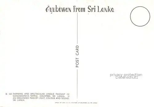 AK / Ansichtskarte Colombo_Ceylon_Sri_Lanka Pagan Tempel Colombo_Ceylon_Sri_Lanka