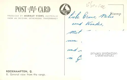 AK / Ansichtskarte Rockhampton General view from the range Rockhampton