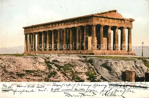 AK / Ansichtskarte Athenes_Athen Temple de Thesee Athenes Athen