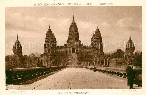 AK / Ansichtskarte Paris Exposition Coloniale Internationale Temple d Angkor Vat Paris