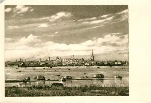 AK / Ansichtskarte Tallinn Totalansicht vom Meer aus Tallinn