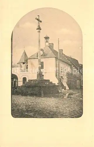 AK / Ansichtskarte Souchez Maire Rathaus  im Weltkrieg 1914 16 Westfront mit Gedenks?ule von 1870 Souchez