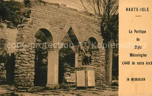AK / Ansichtskarte Haute Isle Le Portique de Style Merovingien Haute Isle