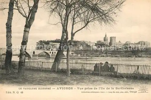 AK / Ansichtskarte Avignon_Vaucluse Vue prise de l`Ille de la Berthelasse Avignon Vaucluse