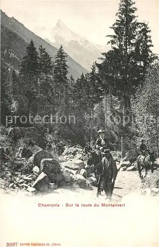 AK / Ansichtskarte Chamonix Sur la route du Montanvert Chamonix