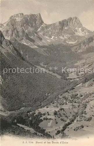 AK / Ansichtskarte Novel Fliegeraufnahme Dents d`Oche Novel