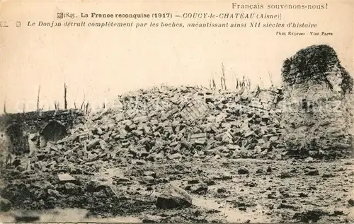 AK / Ansichtskarte Coucy le Chateau Auffrique Ruine Coucy le Chateau Auffrique