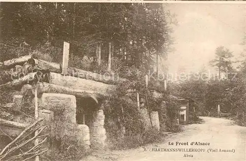 AK / Ansichtskarte Hartmannswillerkopf Le Front d`Alsace Vieil Armand Abris Hartmannswillerkopf