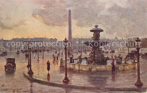 AK / Ansichtskarte Paris Brunnen Place de la Concorde Paris