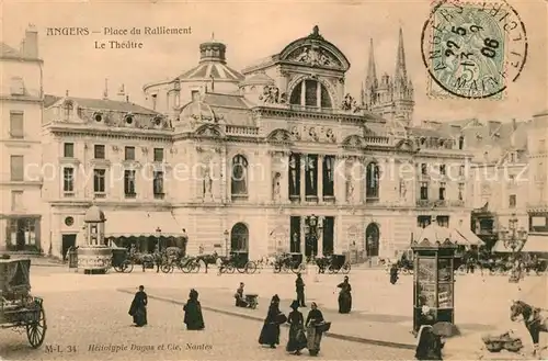AK / Ansichtskarte Angers Place du Ralliement Theatre Angers