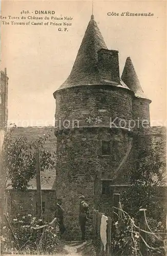 AK / Ansichtskarte Dinard_Ille_et_Vilaine_Bretagne Les Tours du Chateau du Prince Noire Dinard_Ille
