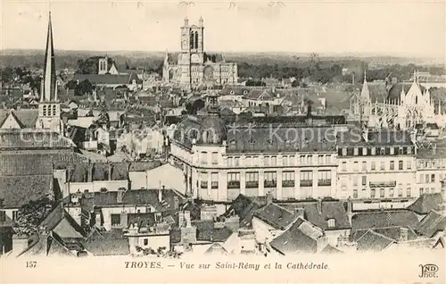 AK / Ansichtskarte Troyes_Aube Vue sur Saint Remy et la Cathedrale Troyes Aube
