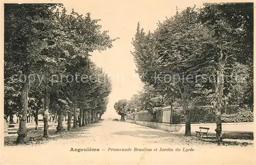 AK / Ansichtskarte Angouleme Promenade Beaulieu et Jardin du Lycee Angouleme