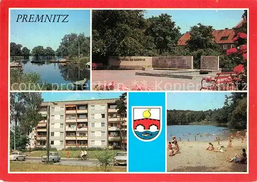 AK / Ansichtskarte Premnitz Bootshafen Ernst Thaelmann Platz OdF Gedenkstaette Freibad Premnitz