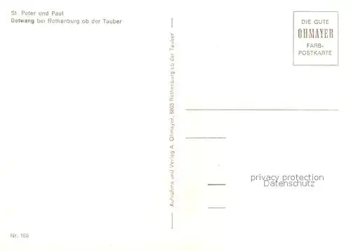 AK / Ansichtskarte Detwang Peter und Paul Altarraum Detwang