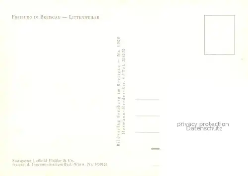 AK / Ansichtskarte Littenweiler Fliegeraufnahme Littenweiler