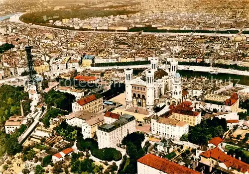 AK / Ansichtskarte Lyon_France Fliegeraufnahme Basilica Lyon France