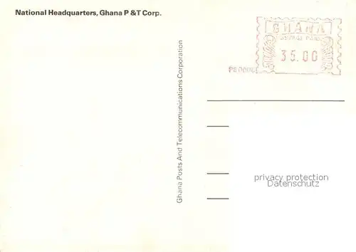 AK / Ansichtskarte Accra National Headquarters Ghana P & T Corp. Accra