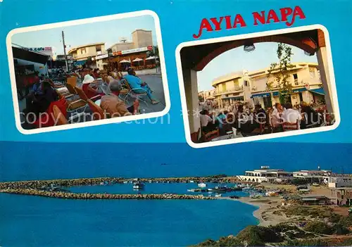 AK / Ansichtskarte Ayia_Napa_Agia_Napa Hafen und Zentrum Strassencafes Ayia_Napa_Agia_Napa
