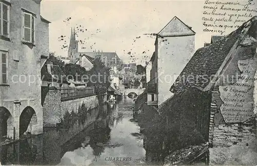 AK / Ansichtskarte Chartres_Eure_et_Loir Kanal Chartres_Eure_et_Loir