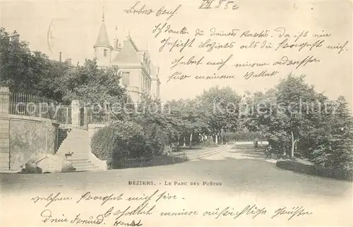 AK / Ansichtskarte Beziers Parc des Poetes Beziers