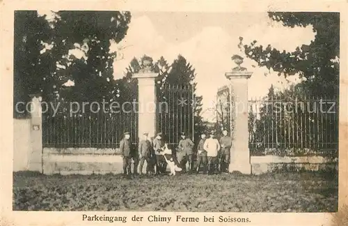 AK / Ansichtskarte Soissons_Aisne Parkeingang der Chimy Ferme Soissons Aisne