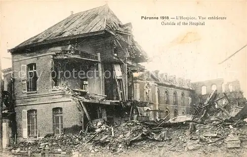 AK / Ansichtskarte Peronne_Somme Hospice zert?rte H?user Peronne Somme