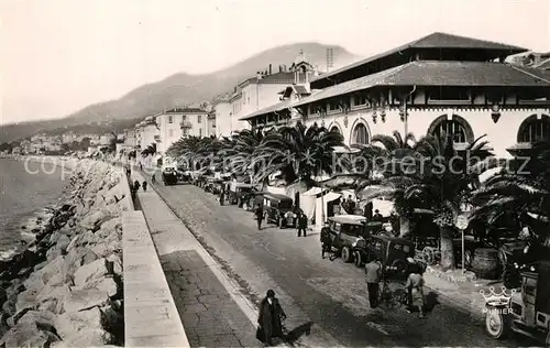 AK / Ansichtskarte Menton_Alpes_Maritimes Le Marche et la Promenade du Midi Menton_Alpes_Maritimes